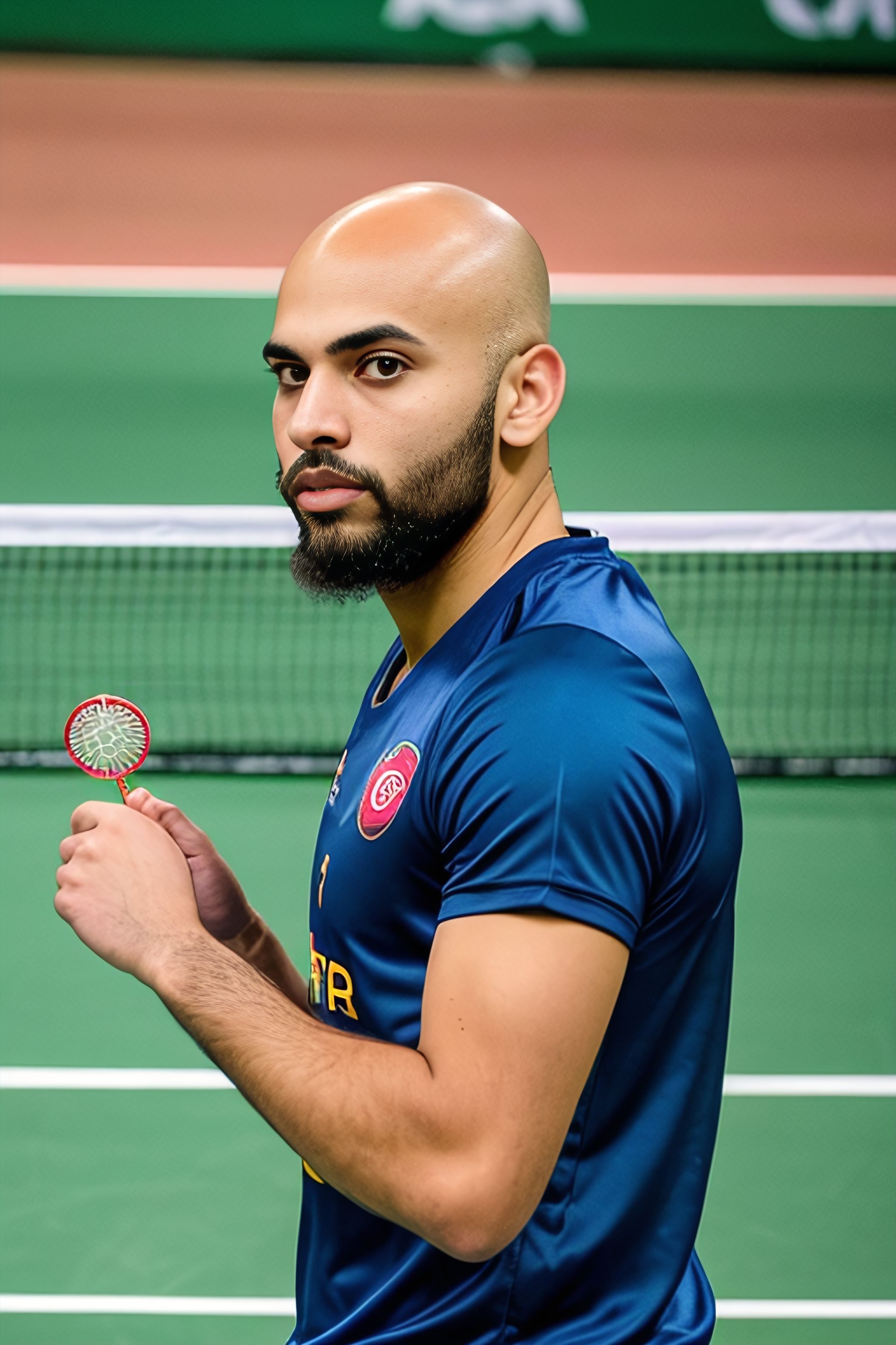 Portrait generated with Stable Diffusion.